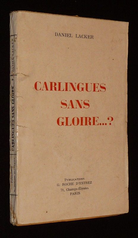 Carlingues sans gloire...?