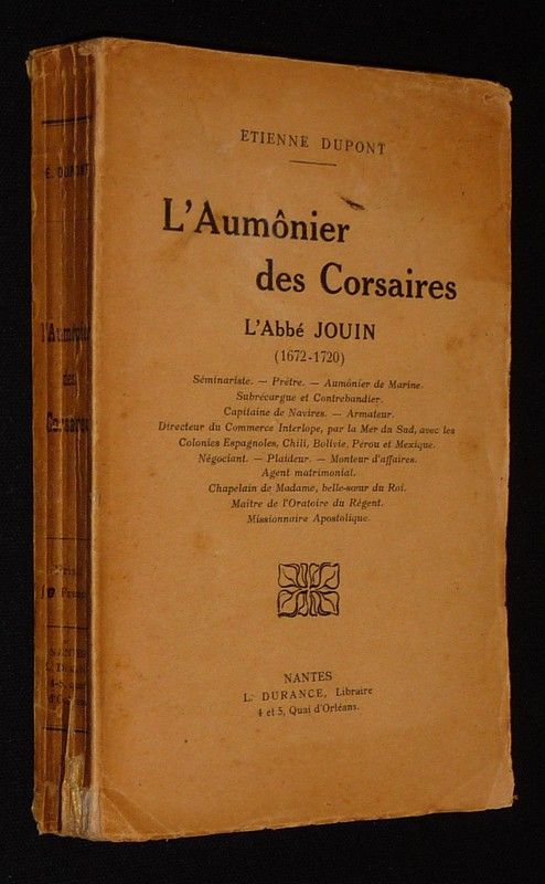 L'Aumônier des Corsaires : L'Abbé Jouin (1672-1720)
