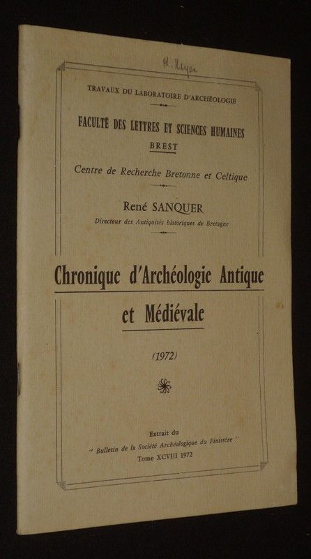 Chronique d'archéologie antique et médiévale (1972)