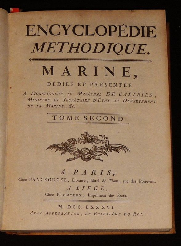 Encyclopédie méthodique, ou par ordre de matières : Marine, Tome 2