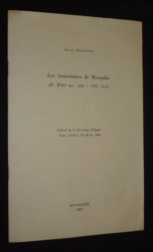 Les Antisémites de Memphis (P. IFAO inv. 104 = CPJ 141)