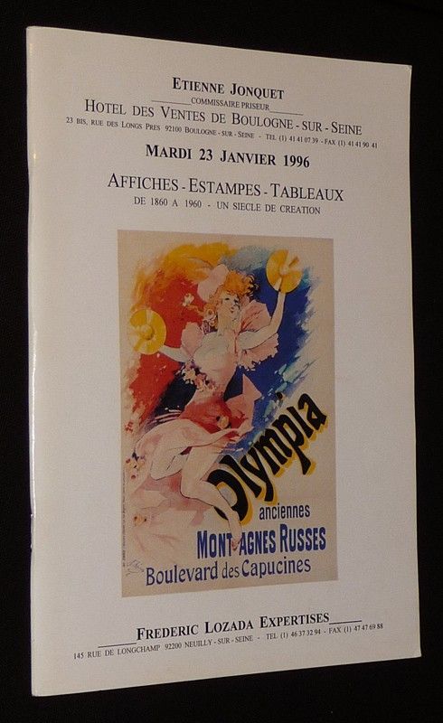 Etienne Jonquet - Affiches, estampes, tableaux : de 1860 à 1960, un siècle de création (Boulogne-sur-Seine, 23 janvier 1996)