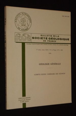 Bulletin de la Société géologique de France (7e Série, Tome 25, n°2, 1983) : Géologie générale