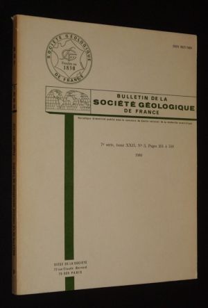 Bulletin de la Société géologique de France (7e Série, Tome 22, n°3, 1980)