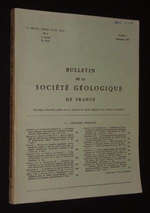Bulletin de la Société géologique de France (7e Série, Tome 17, n°5, 1975)