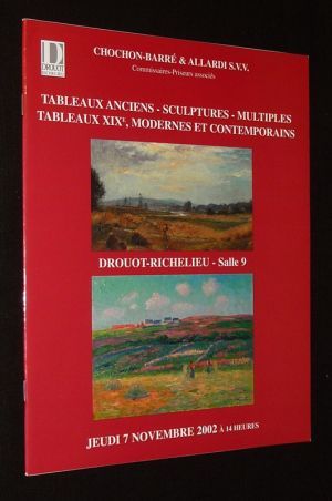 Chochon-Barré & Allardi - Tableaux anciens, sculptures, multiples tableaux XIXe, modernes et contemporains (Drouot-Richelieu, 7 novembre 2002)