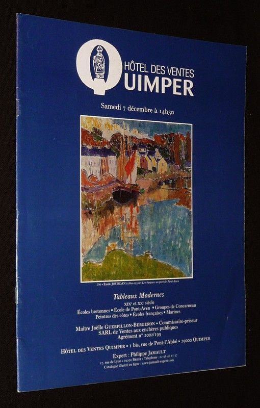 Tableaux modernes XIXe et XXe - Ecoles bretonnes - Ecole de Pont-Aven - Groupes de Concarneau - Peintres des côtes - Ecoles françaises - Marines (Hôtel des ventes de Quimper, 7 décembre 2002)