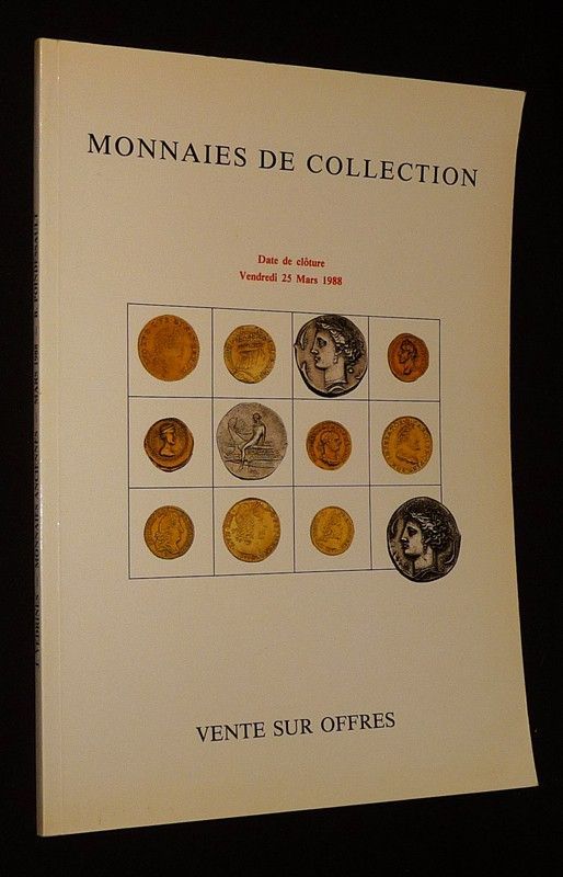 Josiane Védrines - Monnaies de collection, vente sur offres (Mail Bid Sale), date de clôture 25 mars 1988