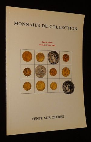 Josiane Védrines - Monnaies de collection, vente sur offres (Mail Bid Sale), date de clôture 25 mars 1988