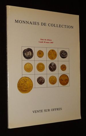 Josiane Védrines - Monnaies de collection, vente sur offres (Mail Bid Sale), date de clôture 30 mars 1987