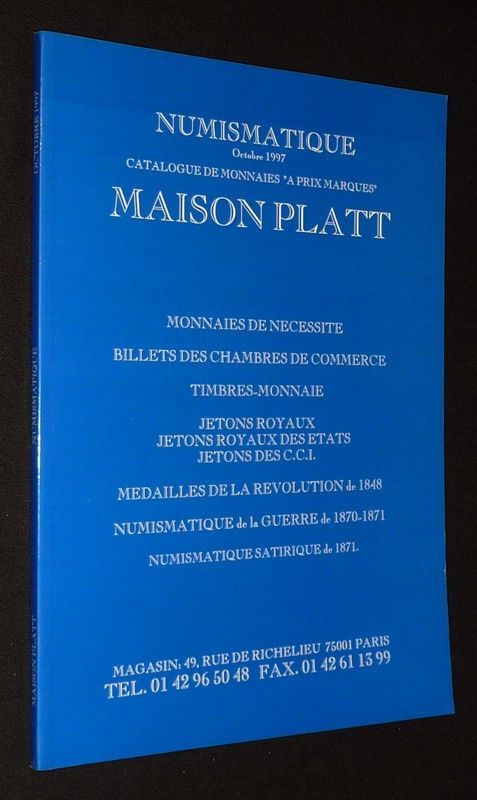 Maison Platt - Catalogue de monnaies 