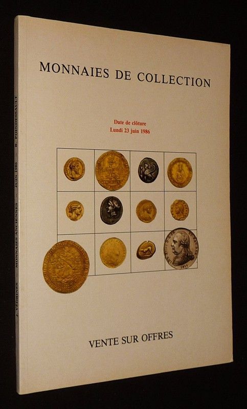 Josiane Védrines - Monnaies de collection, vente sur offres (Mail Bid Sale), date de clôture 23 juin 1986