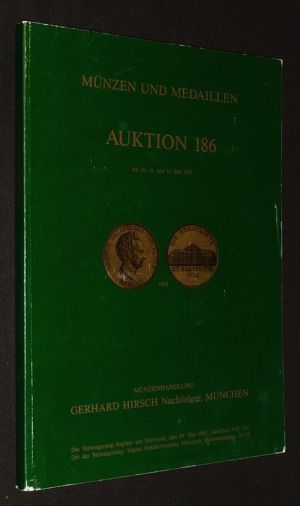 Münzen und Medaillen - Auktion 186 (am 10., 11. und 12. Mai 1995)