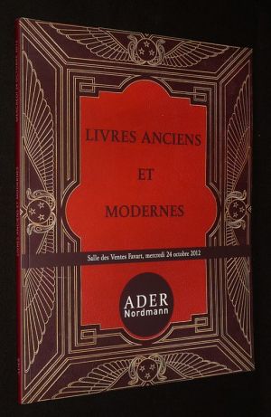 ADER Nordmann - Livres anciens et modernes (Salle des ventes Favart, Paris, 24 octobre 2012)