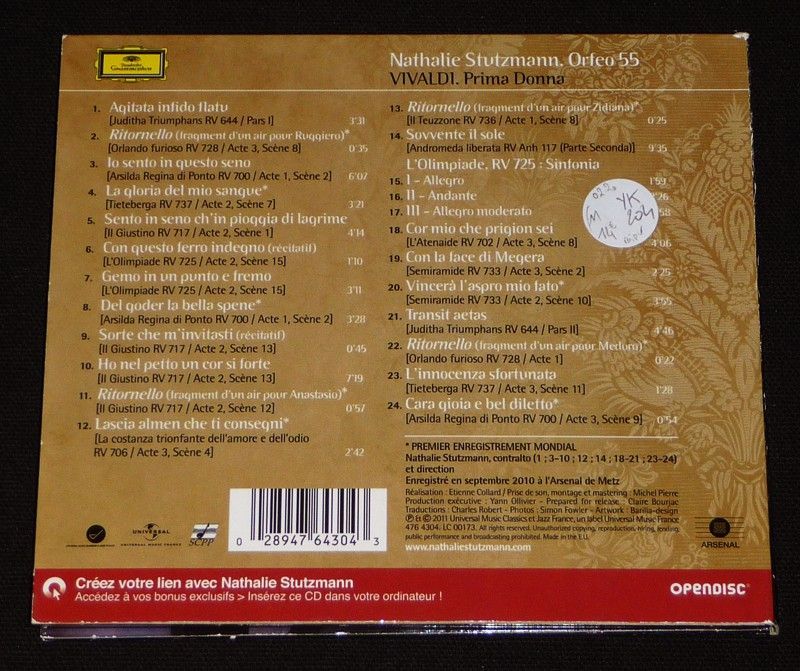 Nathalie Stutzmann - Vivaldi. Prima Donna (CD)