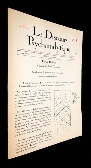 Le Discours Psychanalytique n°8 (Année 3 - Septembre 1983) : Foi et Raison à partir de Saint Thomas - Préalables à la question d'une rationalité pour les psychanalystes
