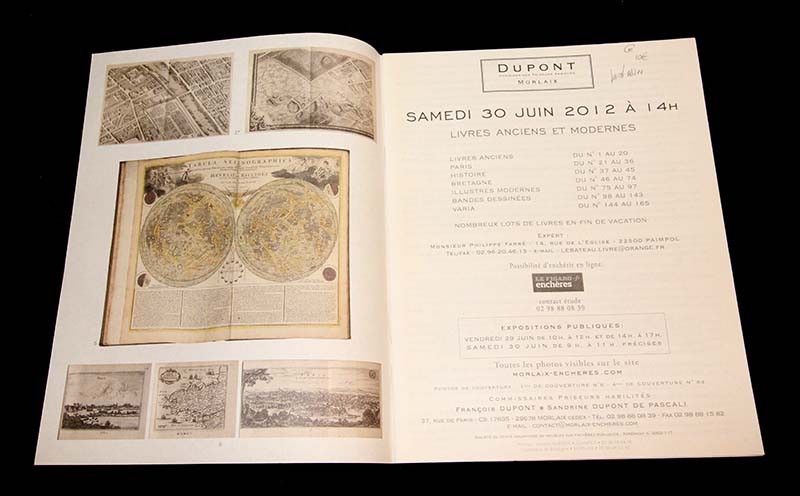 Dupont, Morlaix : Samedi 30 Juin 2012 - Livres anciens et modernes (Catalogue de vente aux enchères)
