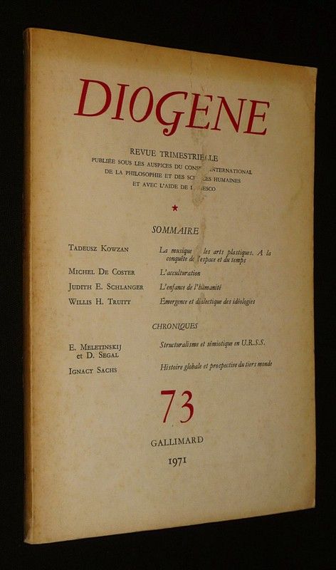Diogène (n°73, janvier-mars 1971)