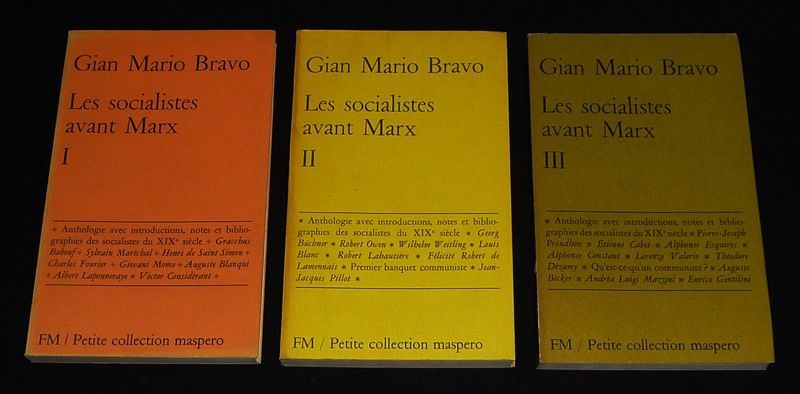 Les Socialistes avant Marx, Tomes 1 à 3 (3 volumes)