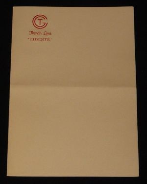 Papier à lettre de la Compagnie Générale Transatlantique - French Line "Liberté"