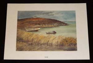 Aquarelle de Jean Vercel tirée de l'ouvrage "Les Iles Chausey" de R. Vercel : XVII. Le Sémaphore