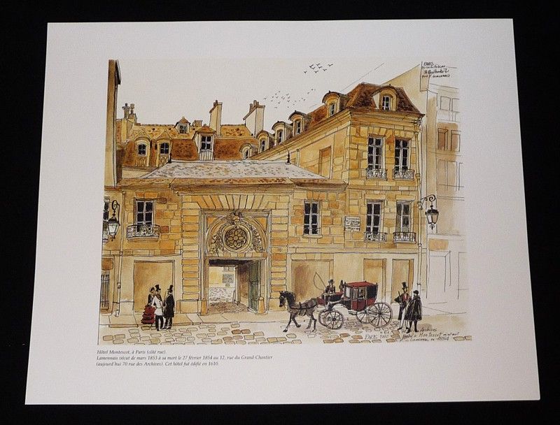 Illustration de Alain Bailhache : Hôtel Montescot, à Paris, côté rue (tirée de l'ouvrage 