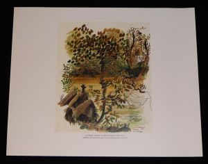 Illustration de Alain Bailhache : Etang de La Chênaie (tirée de l'ouvrage "De Saint-Malo à la Chênaie, Félicité de Lamennais" par Bernard Heudré)