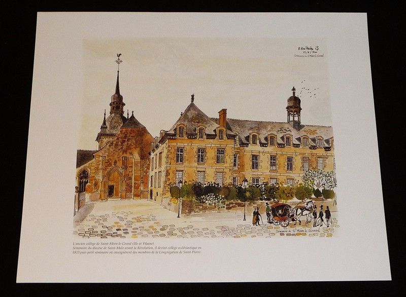 Illustration de Alain Bailhache : L'ancien collège de Saint-Méen-le-Grand, Ille-et-Vilaine (tirée de l'ouvrage 