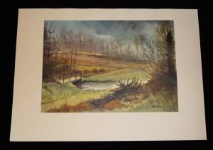 Aquarelle de Jean Vercel tirée de l'ouvrage "La Rance" de Roger Vercel