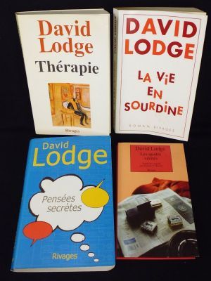 Lot de 4 romans de David Lodge: Les quatre vérités -La vie en sourdine - Pensées secrètes - Thérapies (4 volumes)