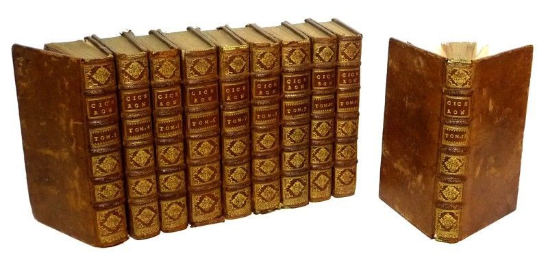 Les Oeuvres de Cicéron, de la traduction de Monsieur du Ryer, &c. Tomes 3 à 12 (10 volumes)