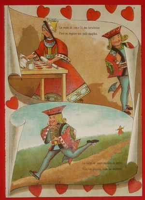 Illustration tirée de "La Gazette des enfants" (fin XIXe siècle) : Le valet de coeur