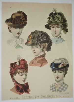 Gravure de mode XIXe siècle tirée du "Journal des Demoiselles" (n°4388)