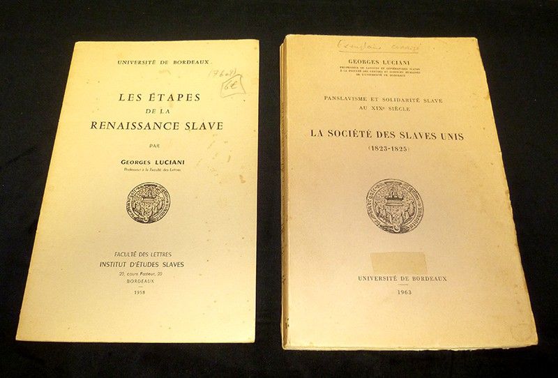 Ensemble de deux ouvrages : Les étapes de la Renaissance Slave / Panslavisme et solidarité slave au XIXe siècle : La société des Slaves unis (1823-1825)