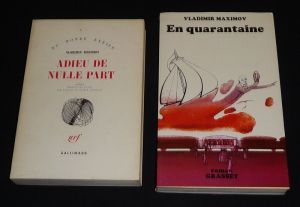 Lot de 2 ouvrages de Vladimir Maximov : Adieu de nulle part - En quarantaine (2 volumes)