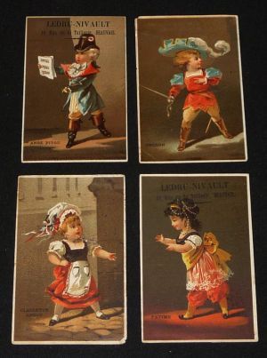 Lot de 4 chromos de la Maison Ledru-Nivault : Personnages d'opéra