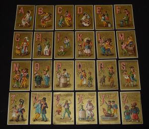 Lot de 24 chromos : Alphabet