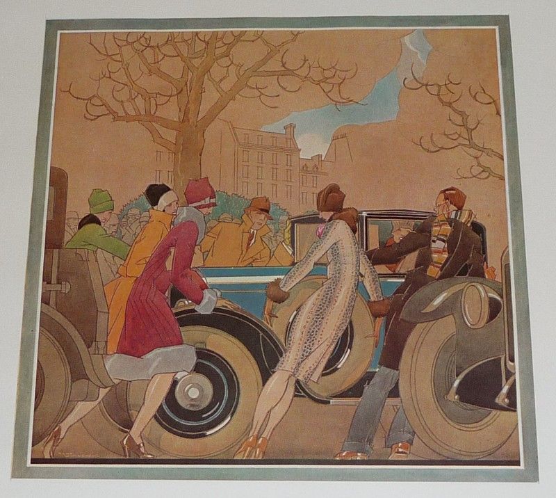 Illustration de René Vincent : La panne avenue du Bois ou la chauffeuse embarrassée