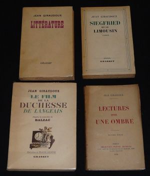 Lot de 4 ouvrages de Jean Giraudoux : Lectures pour une ombre - Siegfried et le Limousin - Le Film de la Duchesse de Langeais - Littérature (4 volumes)