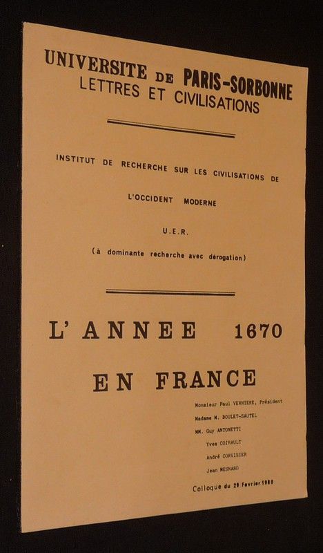 L'Année 1670 en France