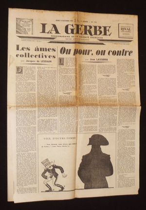 La Gerbe (4e année - n°170, 14 octobre 1943)