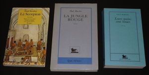 Lot de 3 ouvrages de Paul Bowles : Le Scorpion - Leurs mains sont bleues - La Jungle rouge (3 volumes)