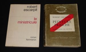 Lot de 2 ouvrages de Robert Escarpit : Le Ministricule - Peinture fraîche (2 volumes)