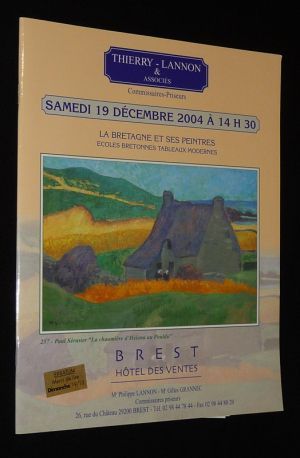 Thierry - Lannon & Associés - La Bretagne et ses peintres, écoles bretonnes, tableaux modernes (Hôtel des ventes de Brest, samedi 19 décembre 2004)