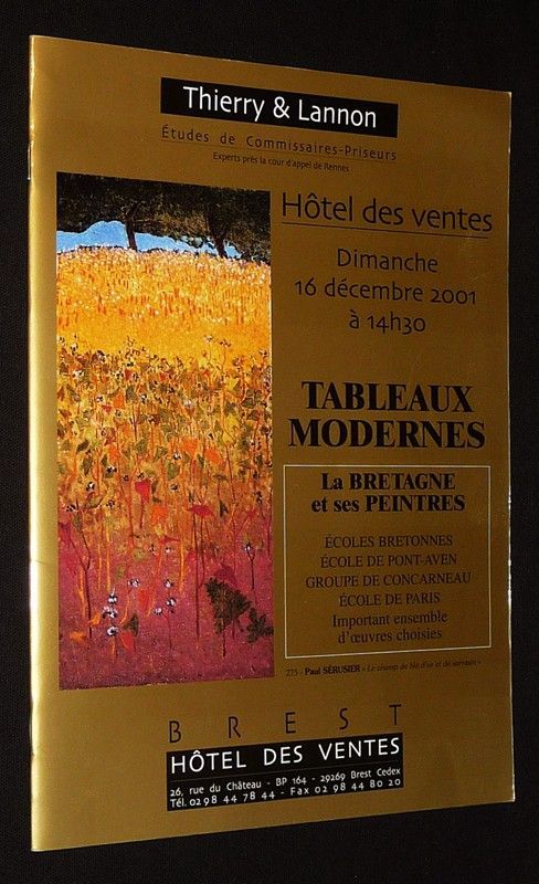 Thierry & Lannon : Tableaux modernes - La Bretagne et ses peintres (Brest, 16 décembre 2003)