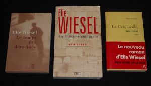 Lot de 3 ouvrages de Elie Wiesel : Le Temps des déracinés - Le Crépuscule, au loin - Tous les fleuves vont à la mer (3 volumes)