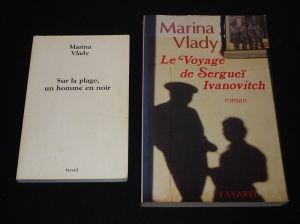 Lot de 2 ouvrages de Marina Vlady : Sur la plage, un homme en noir - Le Voyage de Sergueï Ivanovitch (2 volumes)