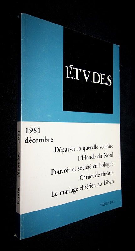 Etudes, décembre 1981