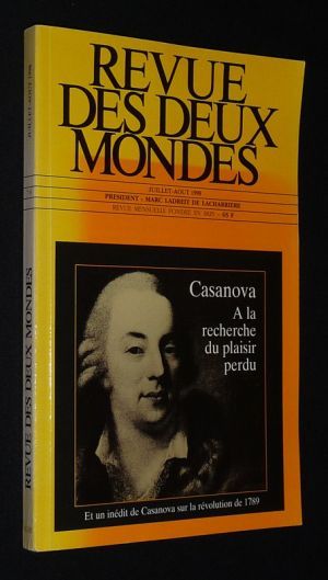 Revue des deux mondes (n° 7-8, juillet-août 1998) : Casanova : A la recherche du plaisir perdu