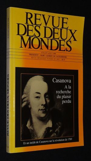 Revue des deux mondes (n° 7-8, juillet-août 1998) : Casanova : A la recherche du plaisir perdu